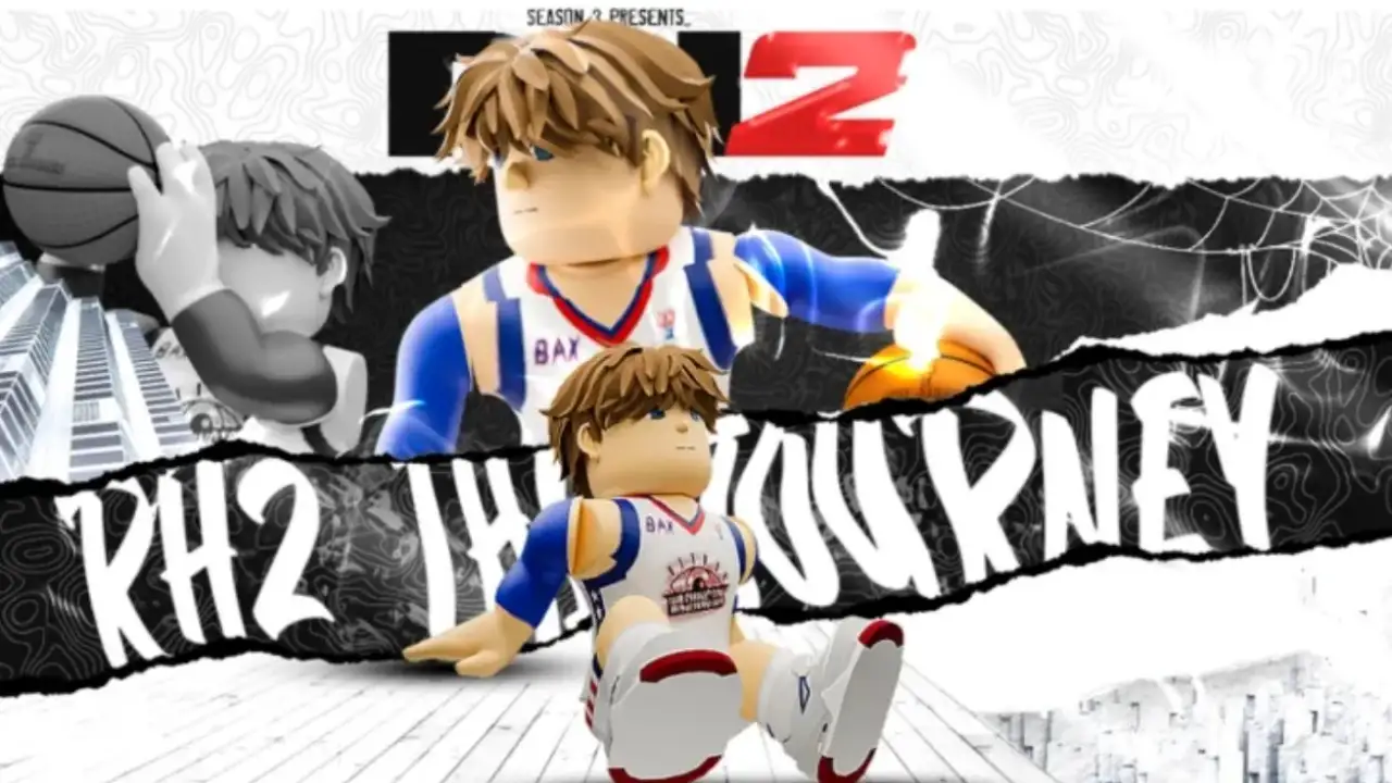 RH2 The Journey player taking a jump shot in a Roblox basketball match