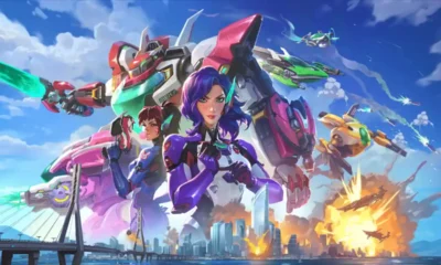 Overwatch Season 4 key art featuring new hero D.Mon in her mech