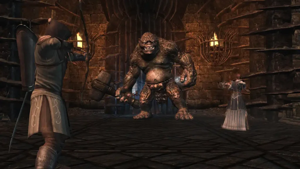 War in the North Legacy Edition three-player split-screen co-op combat screenshot