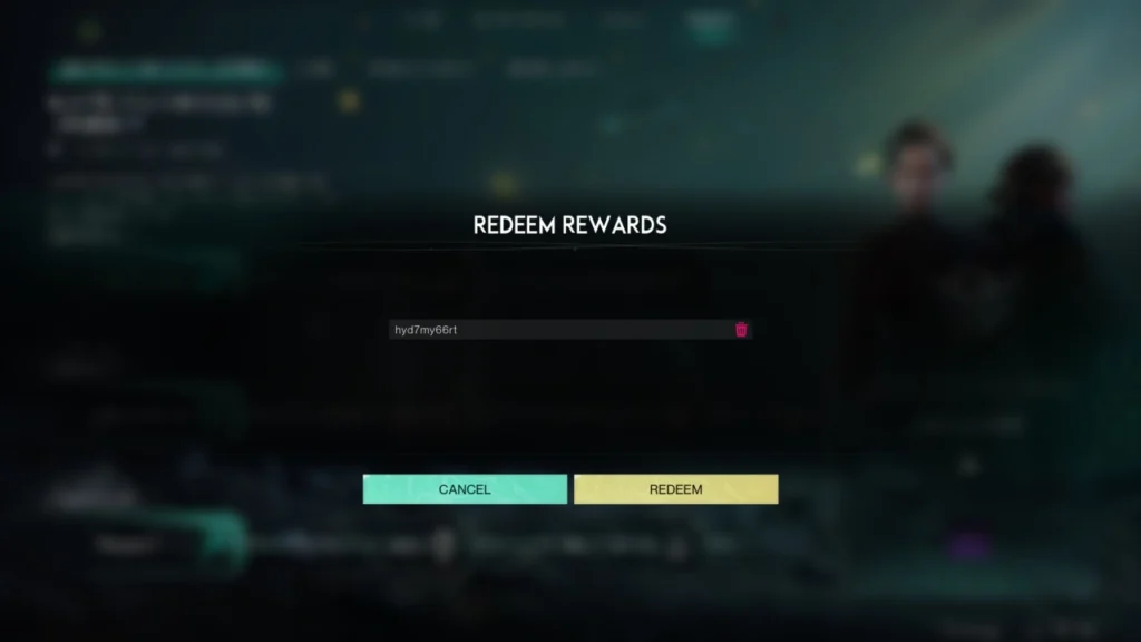 Once Human codes — in-game Redeem Code interface