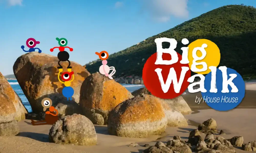 Big Walk co-op players exploring bushland world on PS5