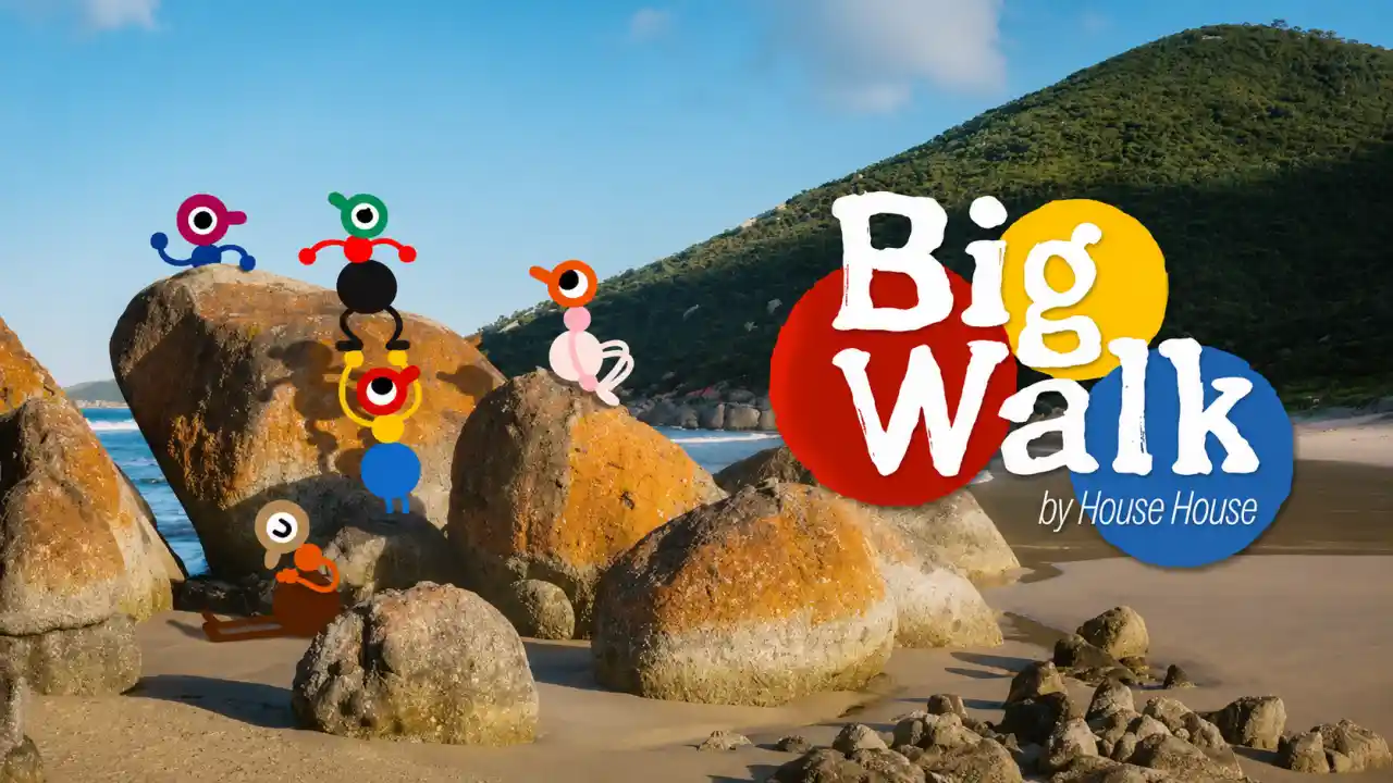 Big Walk co-op players exploring bushland world on PS5