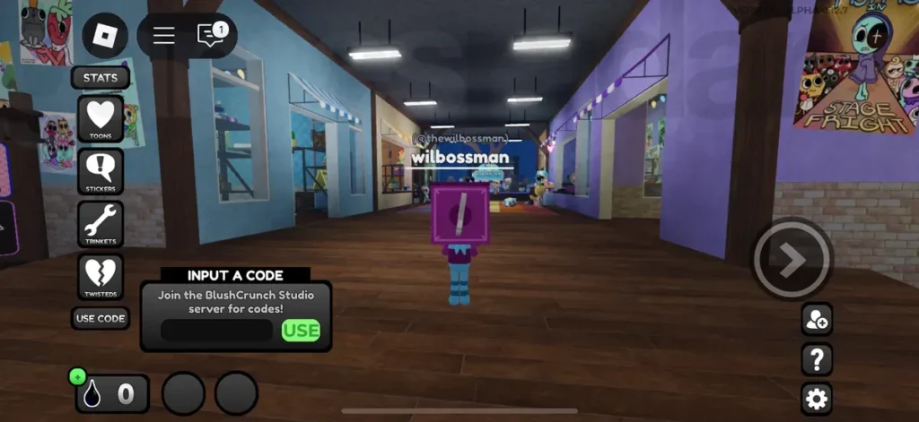 Dandy's World codes - in-game redemption screen at Dyle's Store