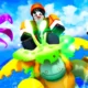 Evomon player battling a wild creature in Roblox