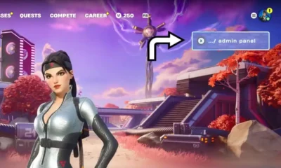 Fortnite Admin Panel terminal in the Battle Royale lobby