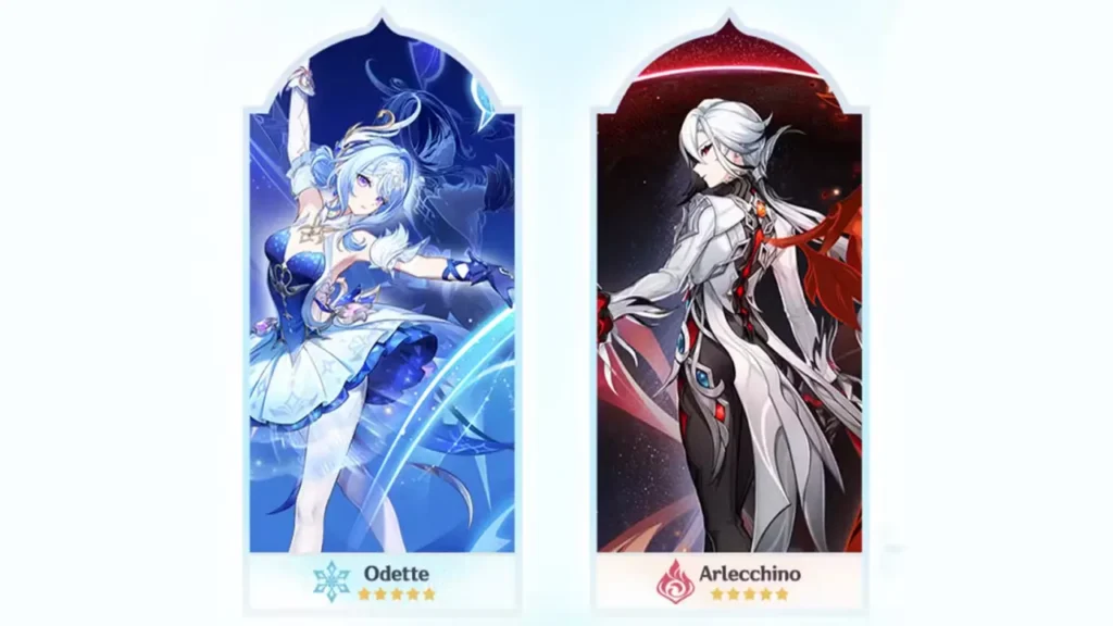 Genshin Impact 7.0 new characters Odette and Alyosha splash art