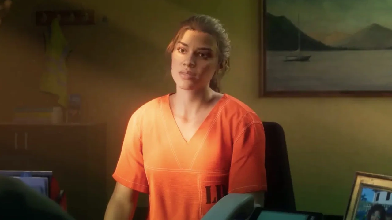 GTA 6 Lucia in prison jumpsuit trailer screenshot