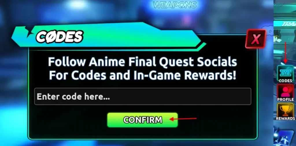 Anime Final Quest codes — Lucky Spins and Raid Ticket reward examples