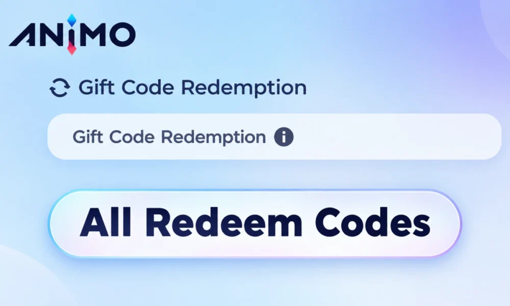 Aniimo redeem codes — Gift Code Redemption menu