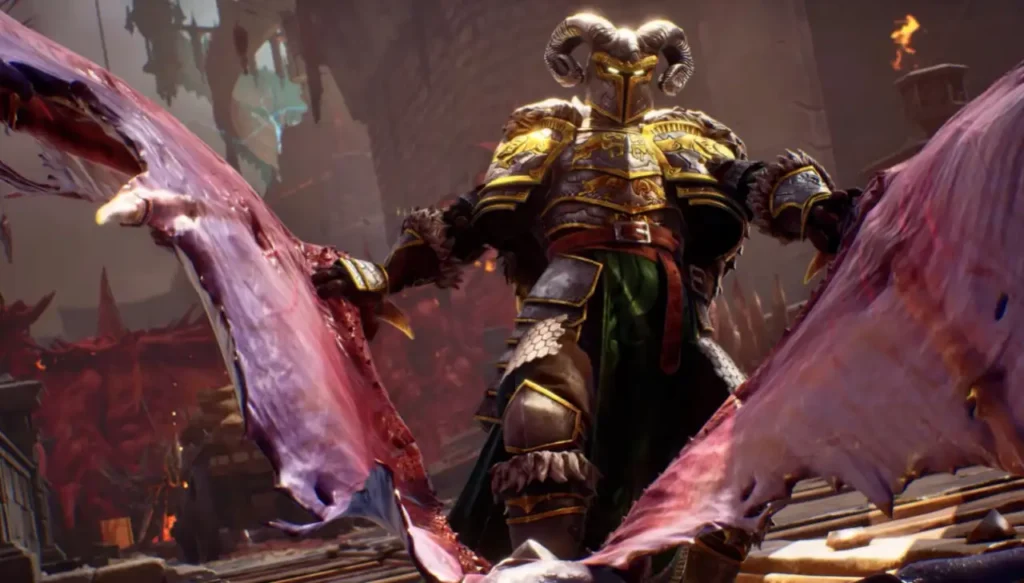 Crimson Moon — melee combat against Hellgrowth abominations