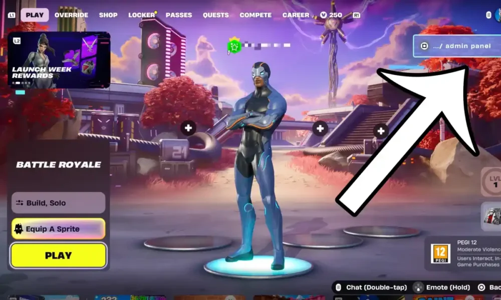 Fortnite codes — in-game Admin Panel redemption menu