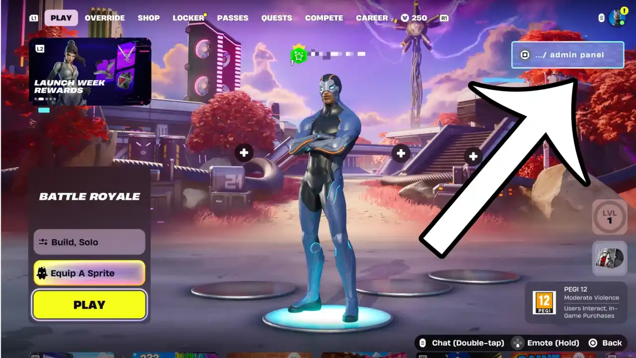 Fortnite codes — in-game Admin Panel redemption menu