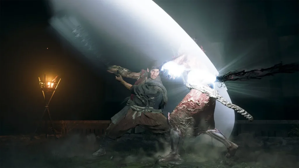 Onimusha: Way of the Sword — Issen combat mechanic boss fight