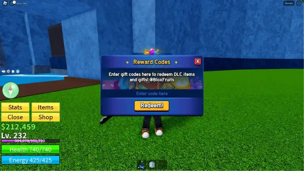 Blox Fruits codes — 2x EXP and stat reset reward examples