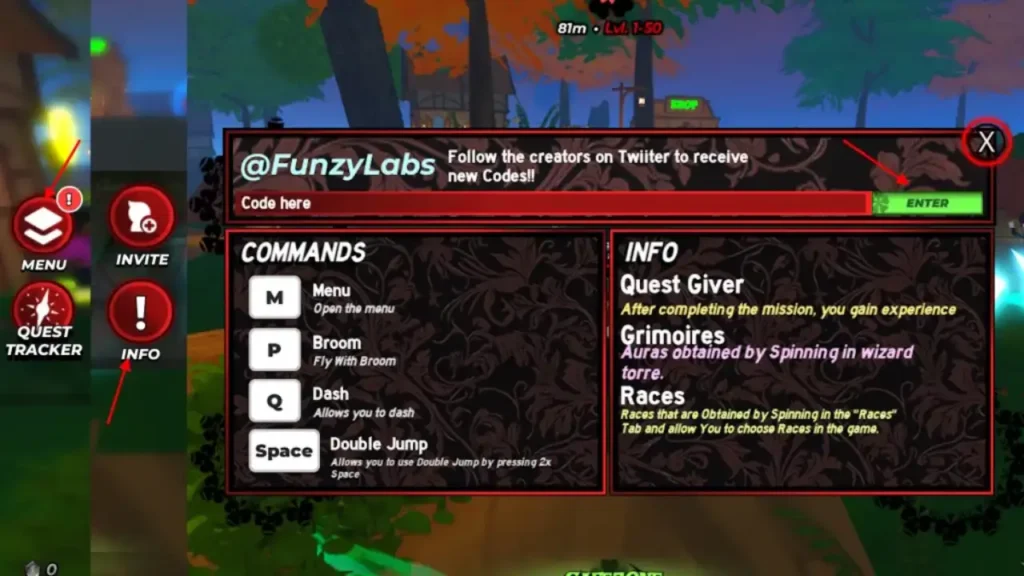 Clover Origins codes — Grimoire Spin and Yen reward examples