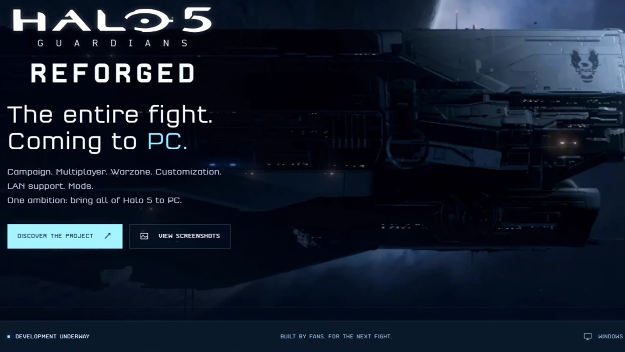 Halo 5 Reforged - Master Chief key art for the unofficial PC project