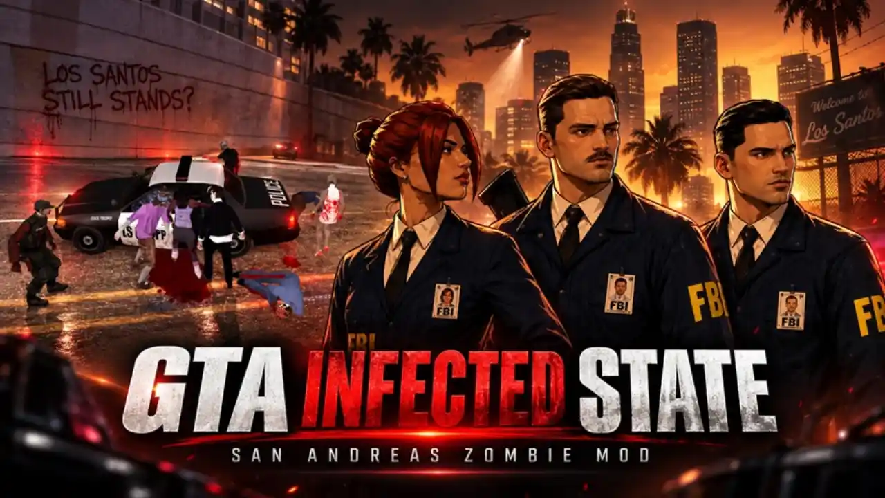 GTA Infected State mod transforms Grand Theft Auto San Andreas into a zombie survival horror game.