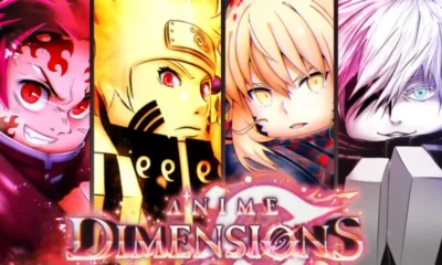 Anime Dimensions Simulator - characters battling across dimensional portals