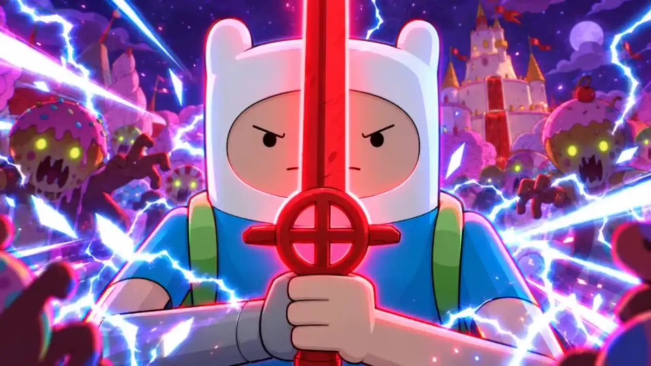 Candy Kingdom Defense - Finn and Jake defending against candy zombie