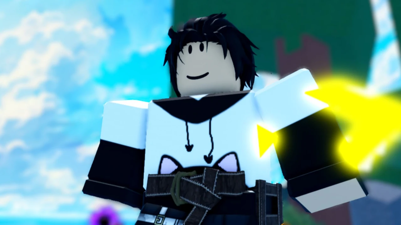 Clover Legends - Roblox character casting a spell with Wind Spirit Aura