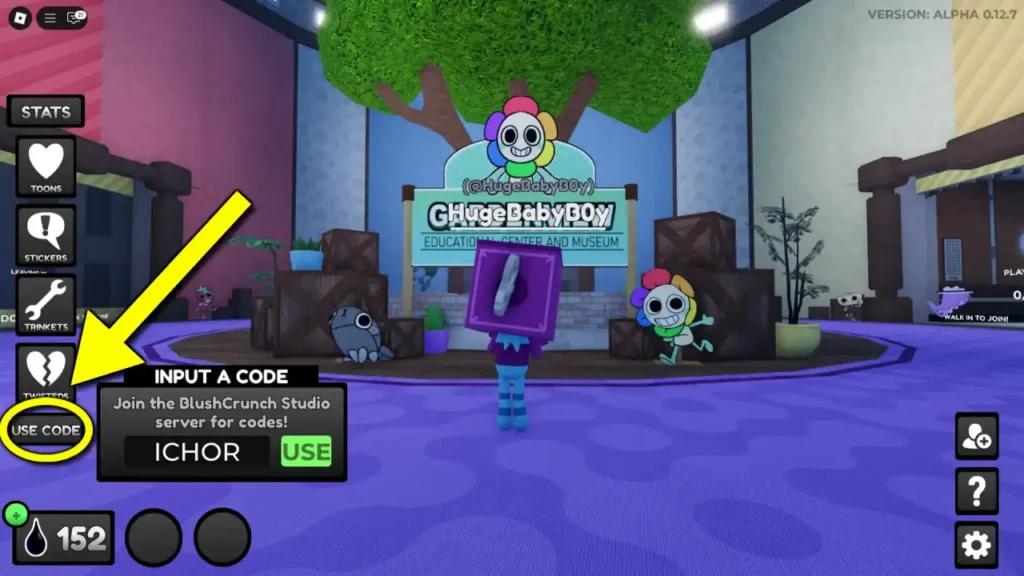 Dandy's World - Redeem Code menu in Settings