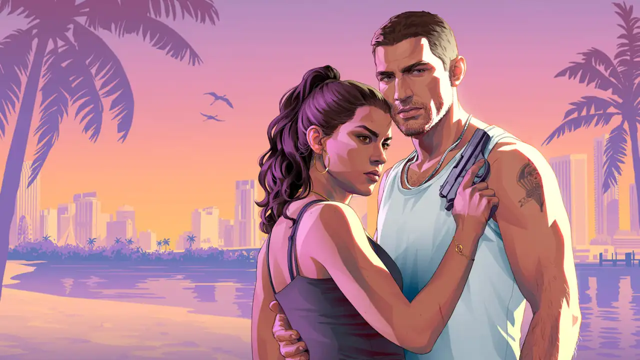 GTA 6 PC release window - Jason and Lucia key art