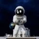 Moon Sweepers update - astronaut cleaning the lunar surface with a toothbrush