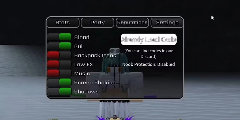 Peroxide - Settings menu code entry field