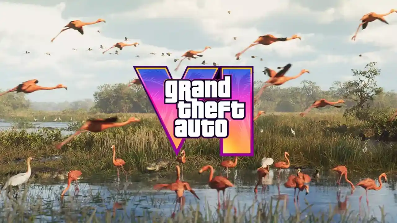 GTA 6 - alligator and flamingos in a Leonida wetland