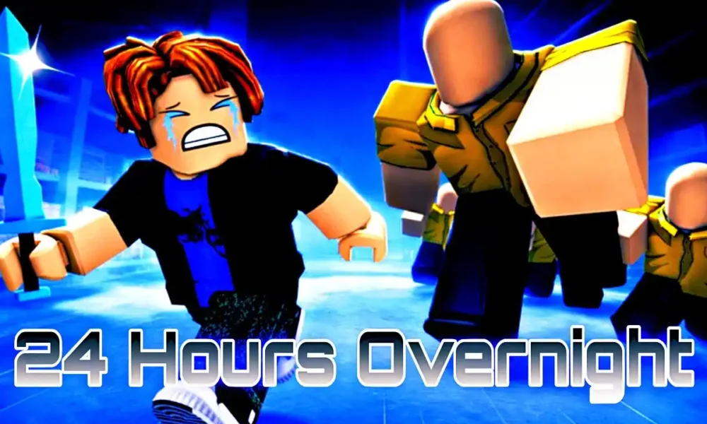 24 Hours Overnight - Roblox survivors fortifying a base at night