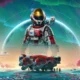 No Man’s Sky iOS release date - spaceship exploring a planet on iPhone