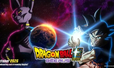 Dragon Ball Super: Beerus key art featuring Beerus and Goku