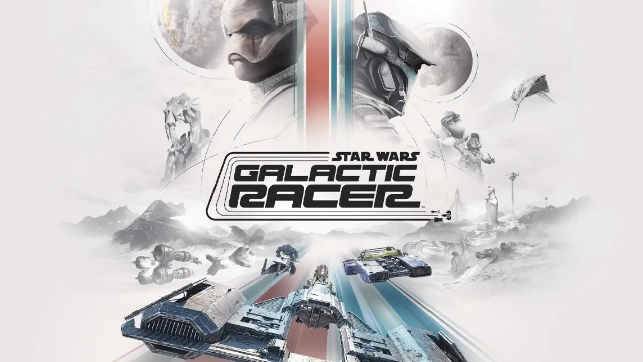 Star Wars Galactic Racer - Shade racing across an Outer Rim desert track